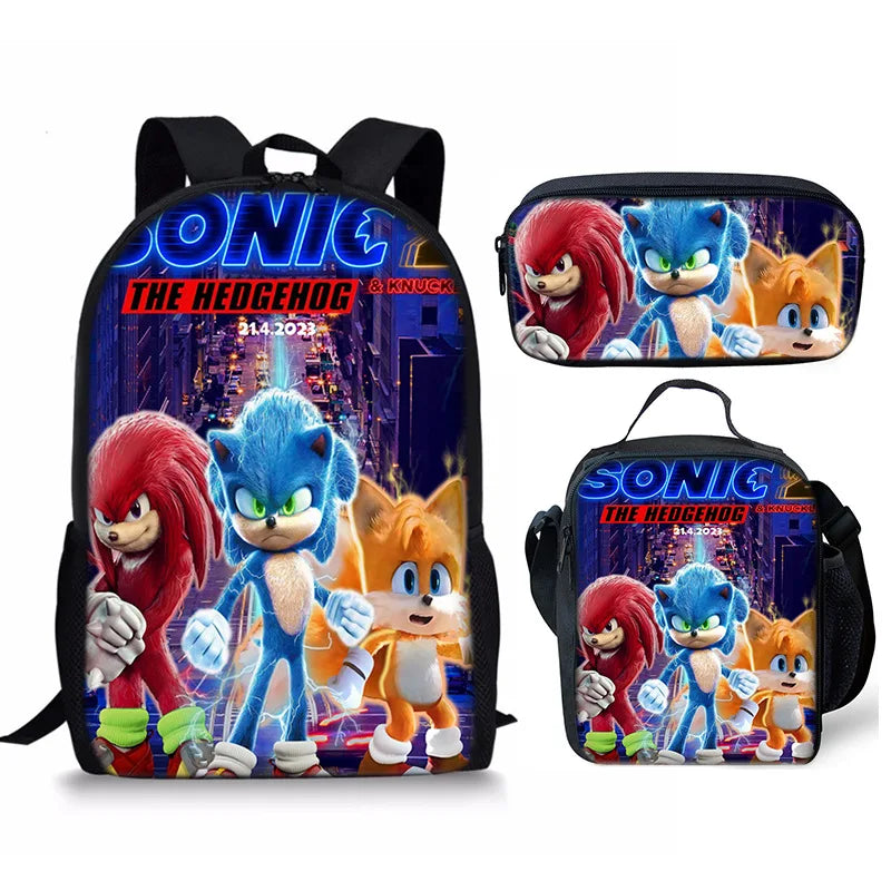 Kit Mochila Masculina Modelo Sonic