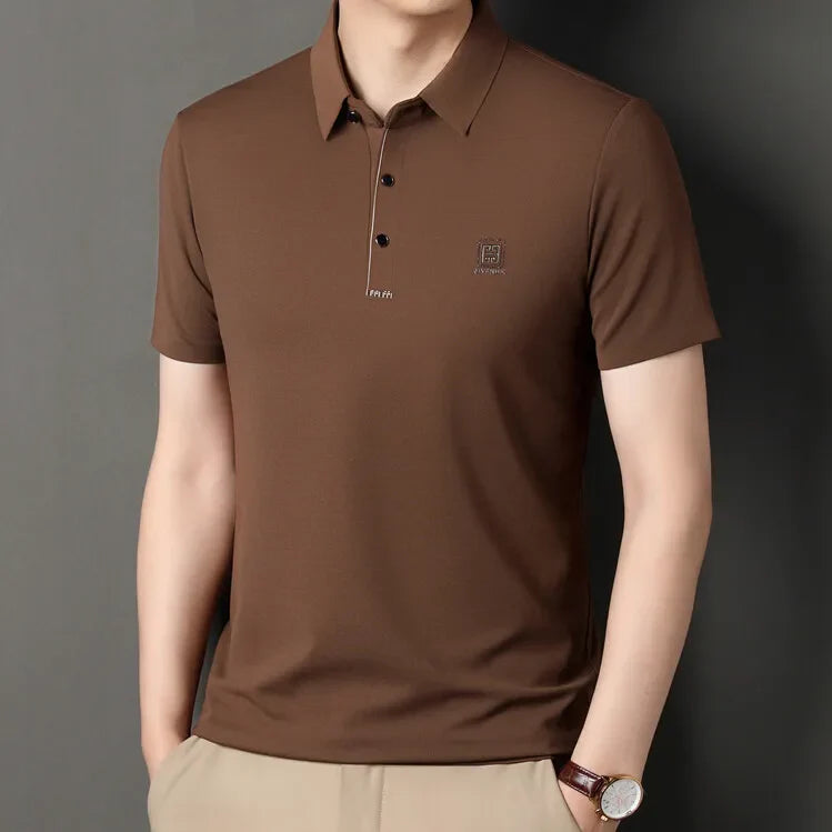 Camisa Masculina Polo sem Costura Algodão Peruano