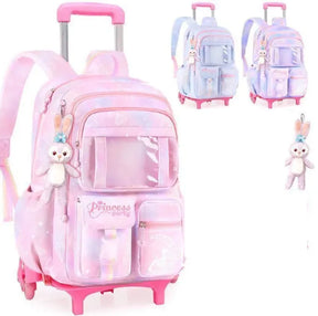 Mochila de Rodinha Feminina Infantil Modelo Nuvem