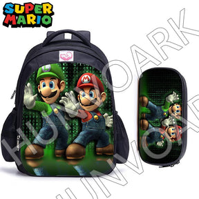 Kit Escolar Super Mario Bros, 2 Peças: Mochila e Estojo - CityBag