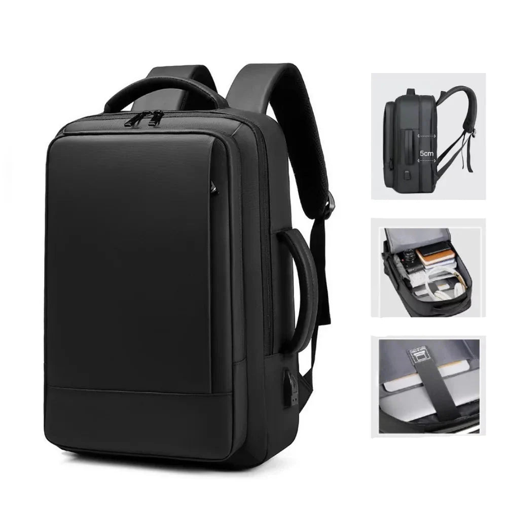 Mochila De Negócios Para Laptop Com Carregamento USB Impermeável