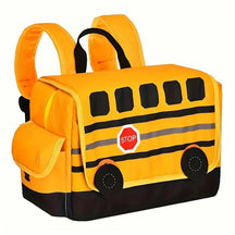 Mochila Escolar Infantil Unissex Design Ônibus Material Impermeável de Qualidade