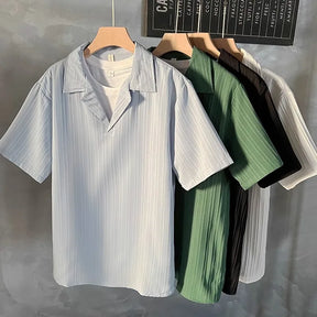 Camisa Masculina Básica Cubana - com Lapela