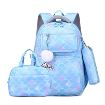 Kit Mochila Escolar Infantil Feminina Impermeável Com Chaveiro Mochila Estampada