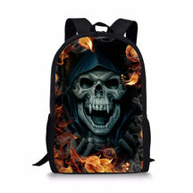 Mochila Escolar com Estampa de Caveira para Meninos - CityBag