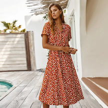 Vestido Midi Verão Botões