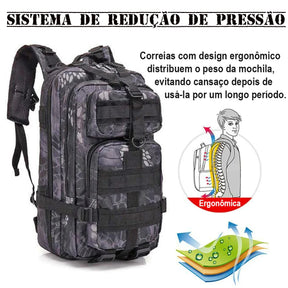 Mochila Multiuso Militar Tática Cargueira 30 Litros para Camping