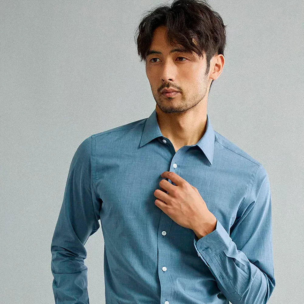 Camisa Social Masculina Finessa em 100% Algodão