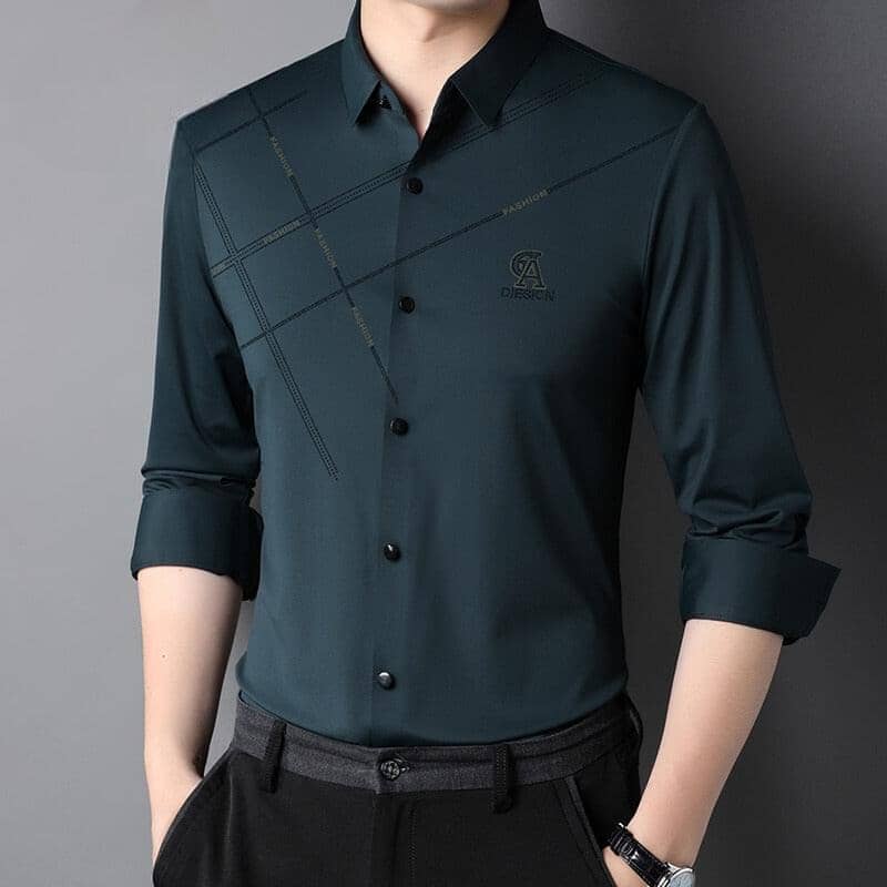 Camisa Social Masculina Manga Longa Montecarlo