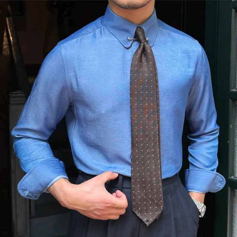 Camisa Social Masculina de Negócios Barilovisk