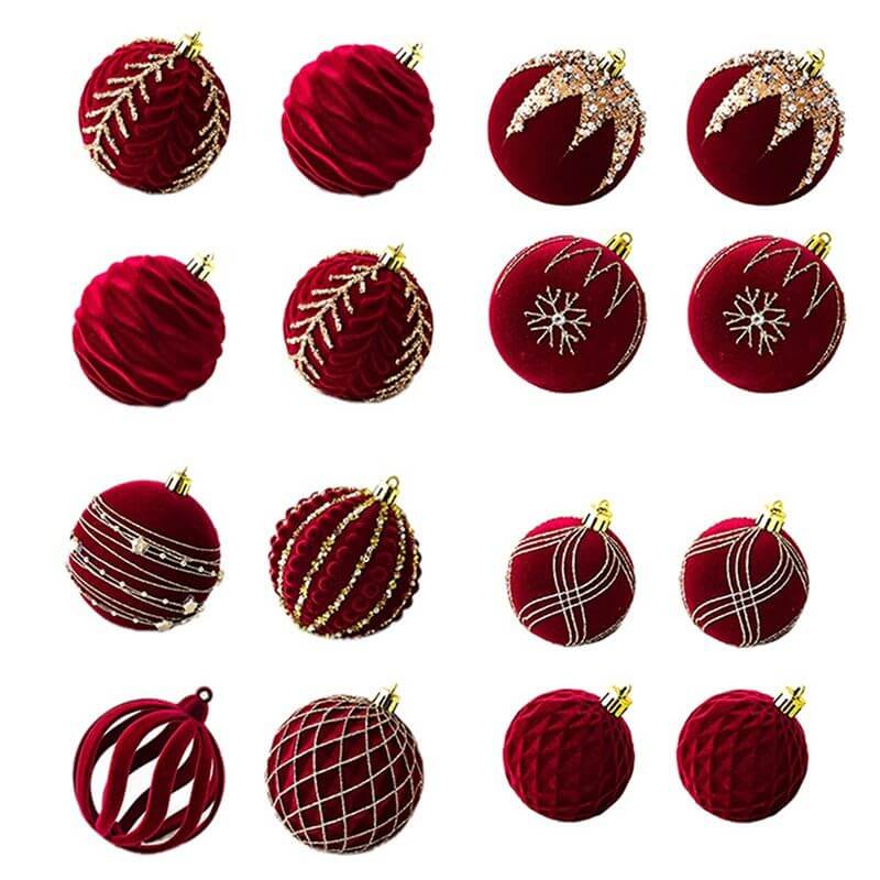 Bolas de Natal de Veludo Elegance