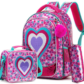 Kit Feminino Escolar Infantil: Mochila, Lancheira e Estojo - CityBag