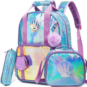 Kit Feminino Escolar Infantil: Mochila, Lancheira e Estojo - CityBag