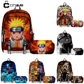 Kit Escolar Naruto: Mochila e Estojo - CityBag