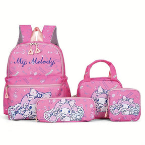 Kit Mochila Escolar Feminina Hello Kitty 4 Peças