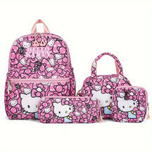 Kit Mochila Escolar Feminina Hello Kitty 4 Peças