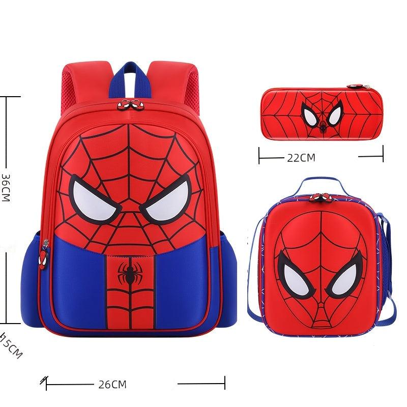 Kit Mochila Escolar Homem Aranha - Mochila, Lancheira e Estojo