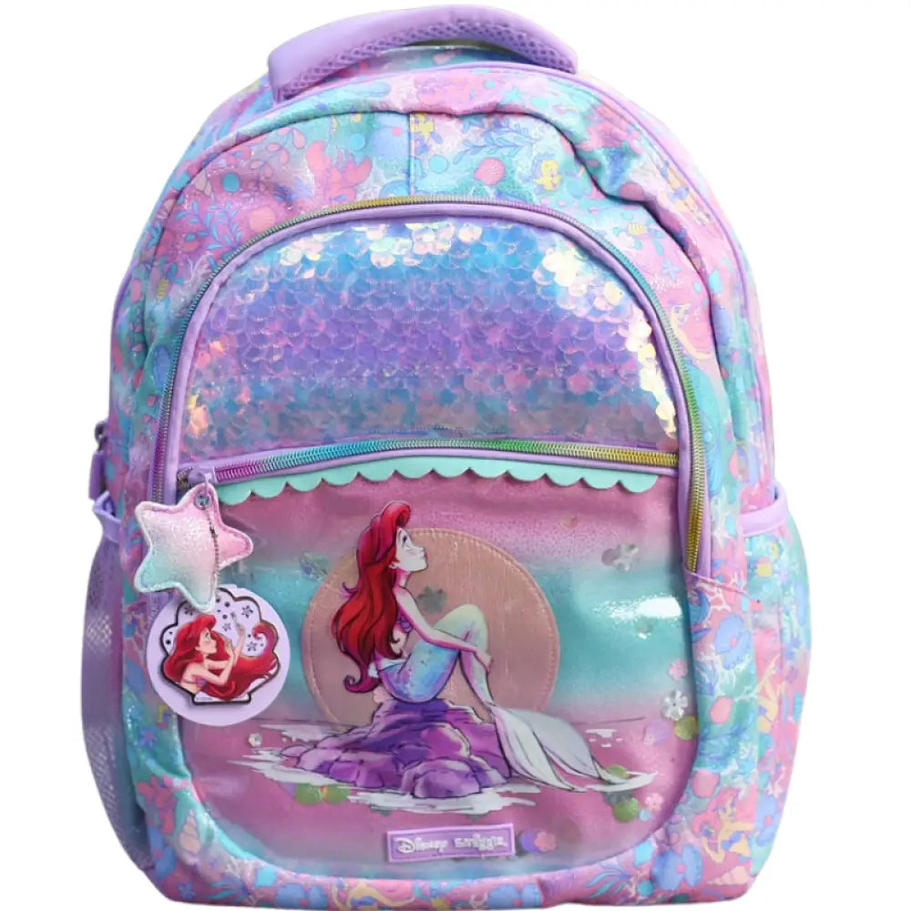 Mochila Infantil Escolar Para Menina da Sereia Ariel + Estojo - MCH106