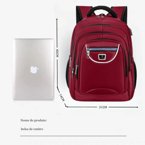 Mochila de Grande Capacidade Para Notebook 15,6" - Impermeável e Porta USB