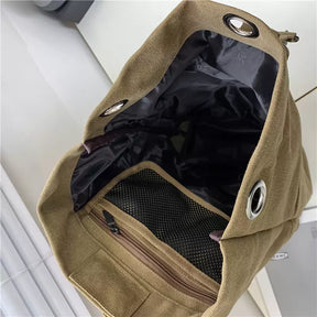 Mochila de Lona Masculina Para Viagem Alta Capacidade 60L