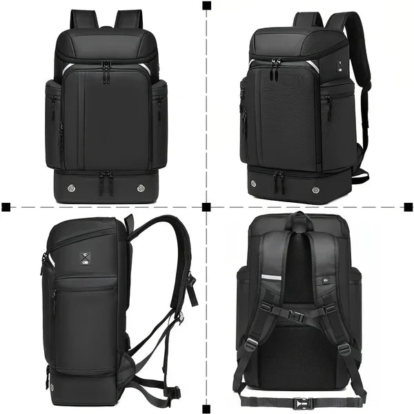 Mochila de Viagem Masculina Impermeável em Nylon