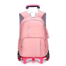 Mochila Escolar com 6 rodinhas para Meninas