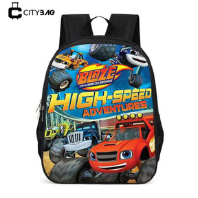 Mochila Escolar com Estampa de Desenho Blaze and the Monster Machines