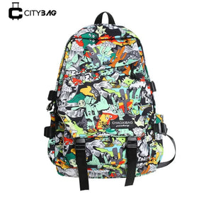 Mochila Escolar com Estampa de Grafite - CityBag