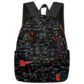 Mochila Escolar Juvenil com Estampa de Cálculos Matemáticos - MCH22