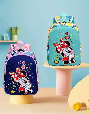 Mochila Escolar Infantil Feminina Estampa desenho Animado Minie Multifuncional