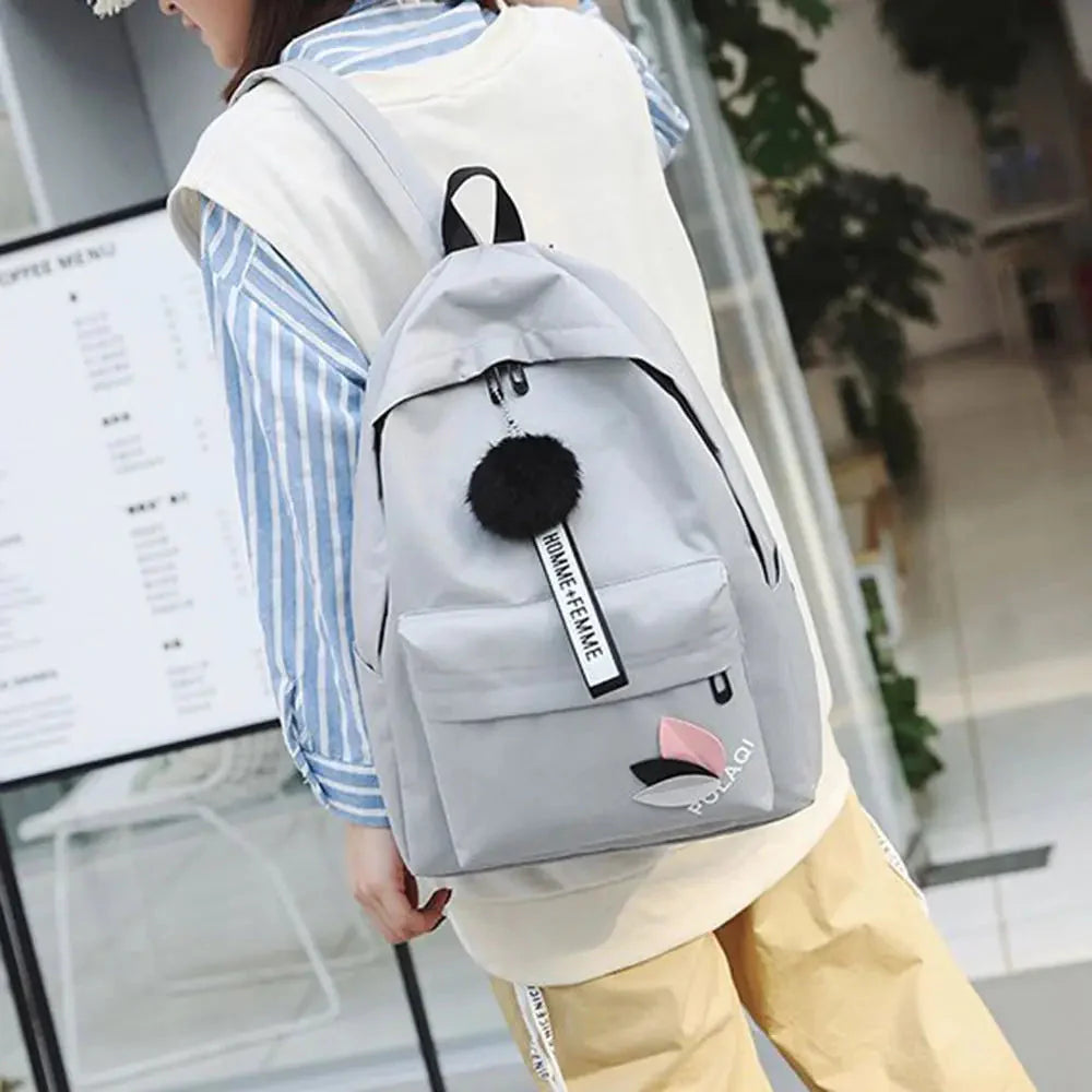 Mochila Escolar Unissex Com Chaveiro Design Moderno Mochila Para Adolescentes