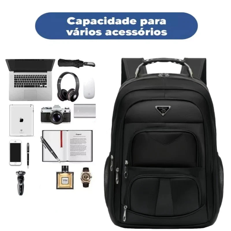 Mochila Executiva Unissex - Notebook 17", Impermeável e Reforçada