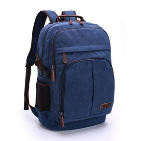 Mochila de Lona Masculina Grande Capacidade Notebook 15,6"