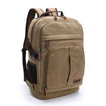 Mochila de Lona Masculina Grande Capacidade Notebook 15,6"