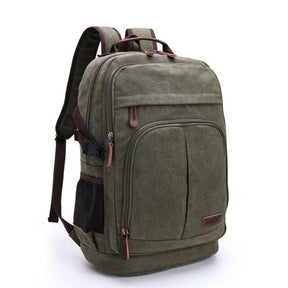 Mochila de Lona Masculina Grande Capacidade Notebook 15,6"