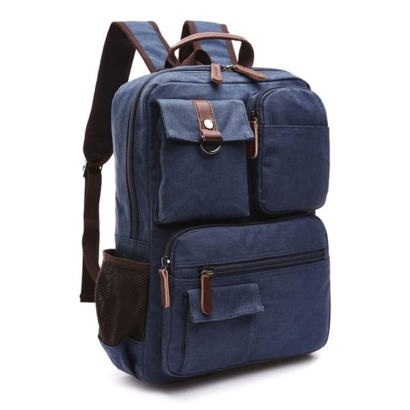 Mochila De Lona Reforçada Masculina Para Viagem Notebook 17"