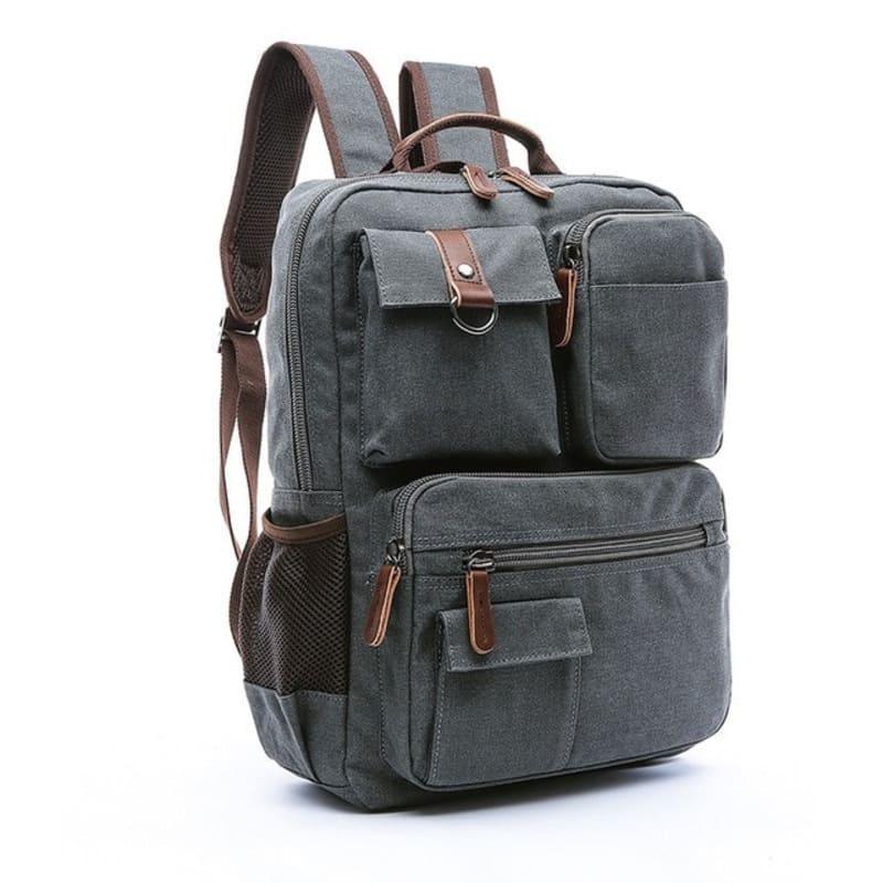 Mochila De Lona Reforçada Masculina Para Viagem Notebook 17"