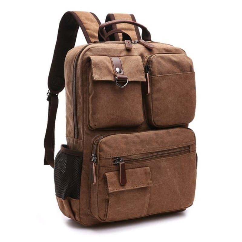 Mochila De Lona Reforçada Masculina Para Viagem Notebook 17"