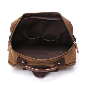 Mochila de Lona Unissex Multicompartimentos Para Notebook até 15,6"