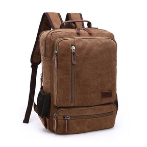 Mochila de Lona Unissex Multicompartimentos Para Notebook até 15,6"