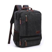 Mochila de Lona Unissex Multicompartimentos Para Notebook até 15,6"