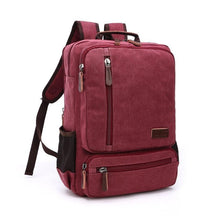 Mochila de Lona Unissex Multicompartimentos Para Notebook até 15,6"