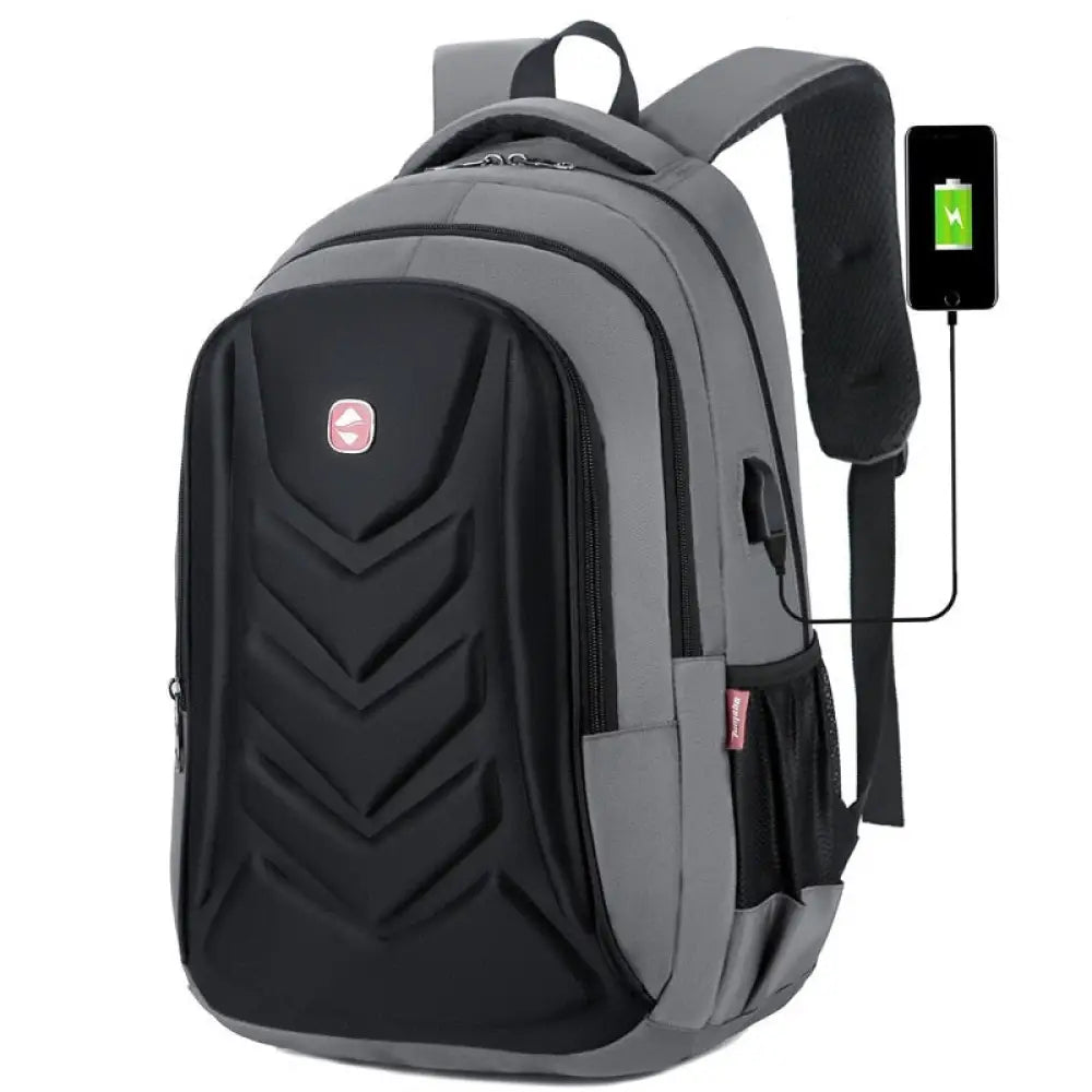 Mochila Escolar Masculina Grande com Porta USB e Fone - MCH69