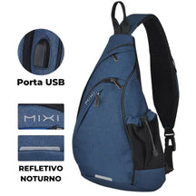 Mochila Transversal Versátil Masculina - Impermeável e com Entrada USB - MCH118