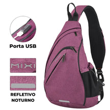 Mochila Transversal Versátil Masculina - Impermeável e com Entrada USB - MCH118