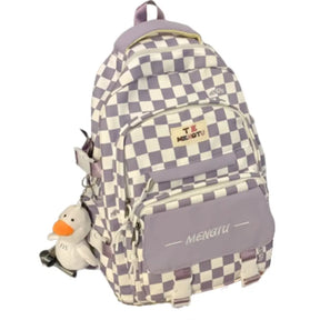 Mochila Escolar Juvenil Feminina Reforçada Xadrez - MCH102